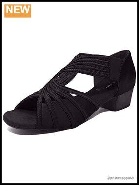 Low Heel Ballroom Dance Shoes Satin Salsa Practice Wedding 1.5in Heels